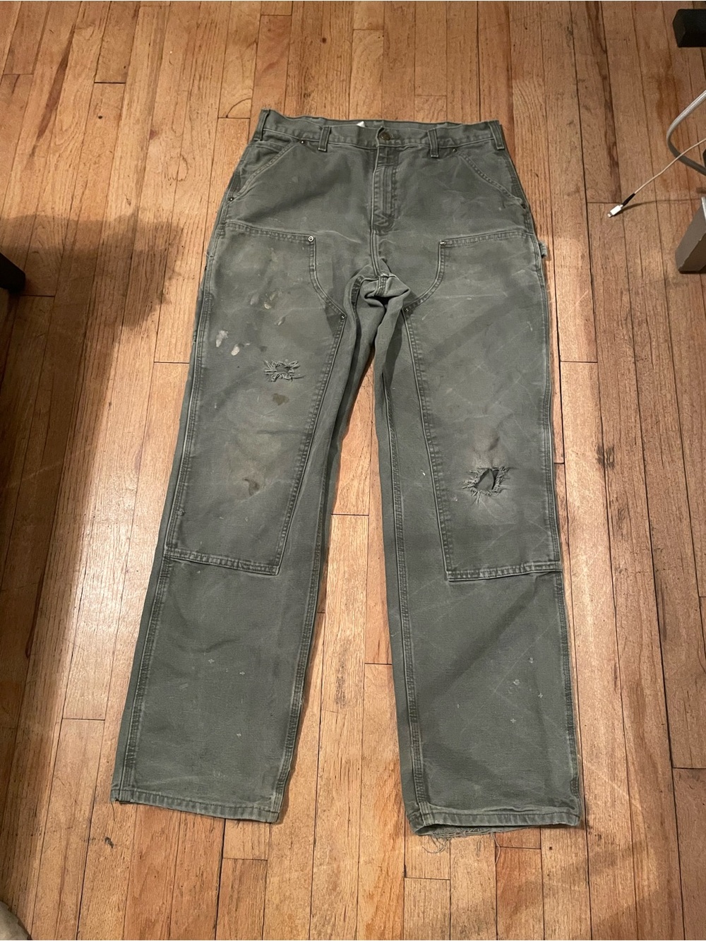 Carhartt Olive Green Cargo Work Pants